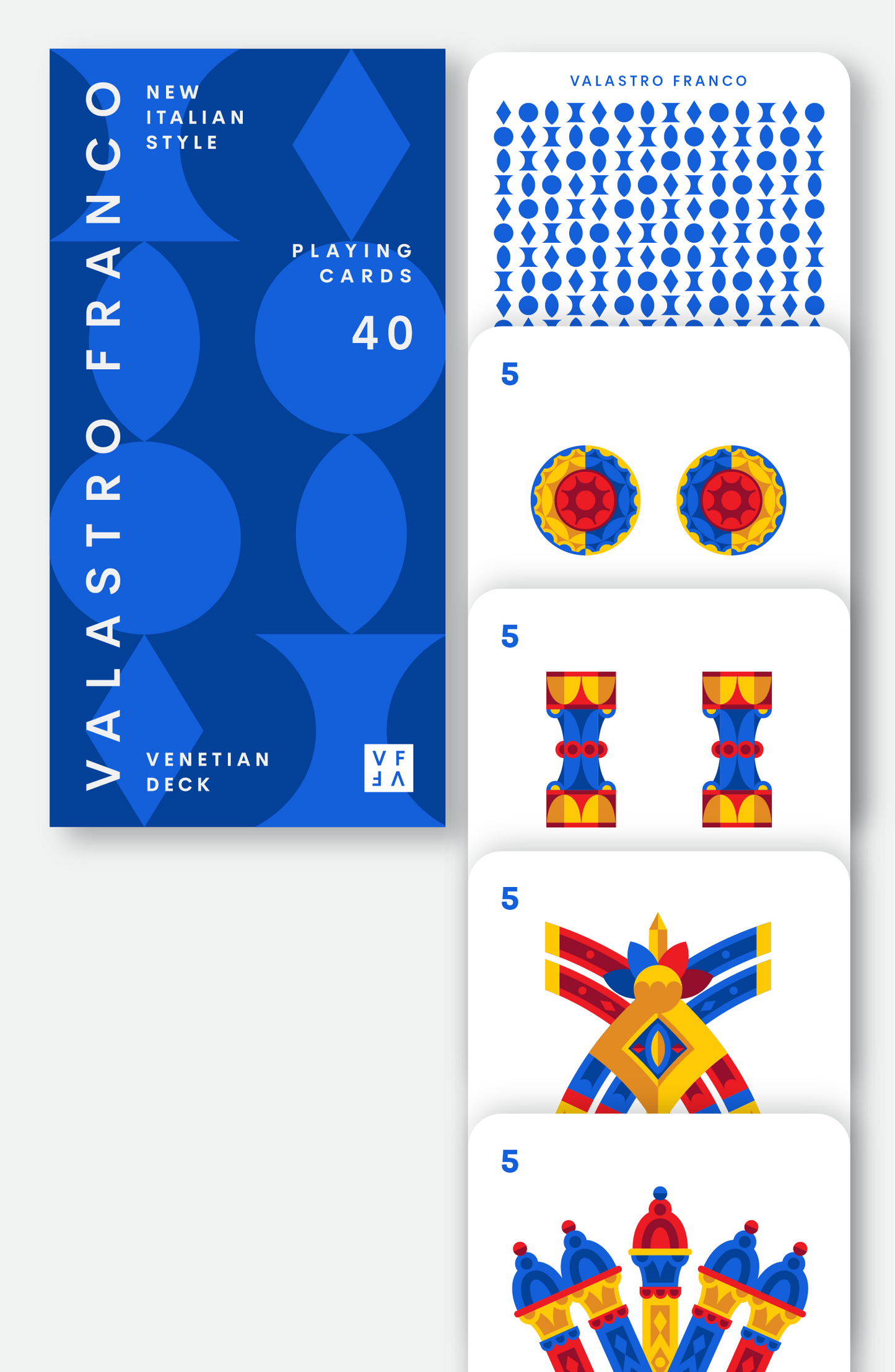 40 Venetian Style Playing Cards Deck